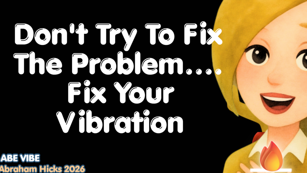 Don't Try To Fix The Problem…. Fix Your Vibration🔥ABRAHAMHICKS-2026